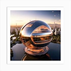 Futuristic Sphere 7 Art Print