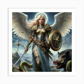 Princess Angel Warrior 2 Art Print