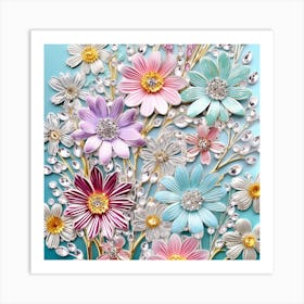 Dahlias 3 Art Print