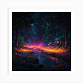 Night Forest Art Print