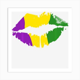 Lips Kiss Costume Mardi Gras Art Print