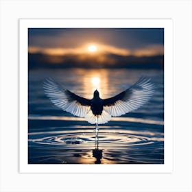 Dove At Sunset 1 Art Print