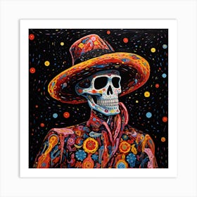 Day Of The Dead Skull 12 Art Print