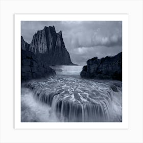 Waterfalls In Iceland Art Print