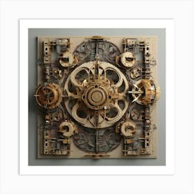 Clockwork Clock Art Print