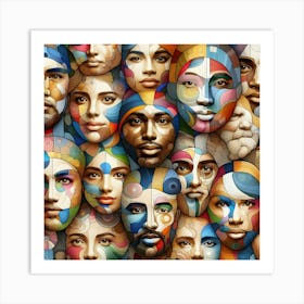 Portrait Of People Art Print