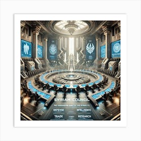 A Detailed Futuristic Scene Showcasing The Asteria Converted 3 Art Print