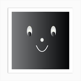 Happy Face Illustration Art Print