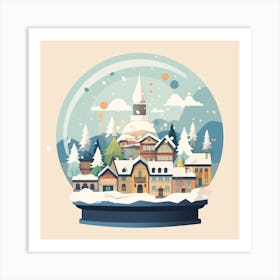 Chamonix France 2 Snowglobe Art Print