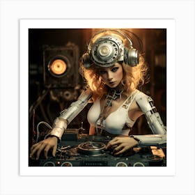 Robot Dj Art Print