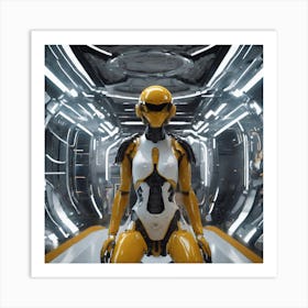 Futuristic Woman 155 Art Print