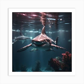 Sharks In The Ocean Art Print