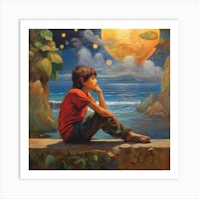 Dreaming Boy Art Print