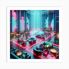 Futuristic Bar Art Print