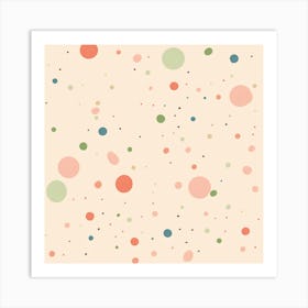 Pastel Polka Dots Art Print