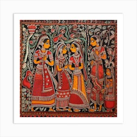 Indian Women By artistai Art Print