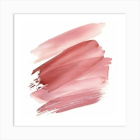 Pink Lipstick Brush Strokes Art Print