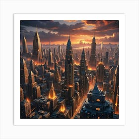 Futuristic Cityscape 8 Art Print