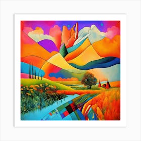 Landscape Painting 1 Art Print