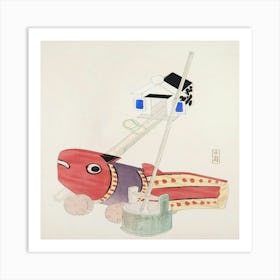 Kyosen’S Collected Illustrations Of Japanese Toys Pl 3 Art Print