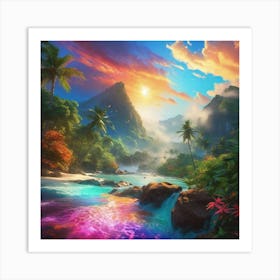 paradise beach 1 Art Print