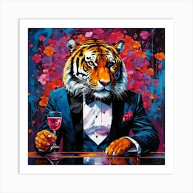 Tiger In Tuxedo Art Print