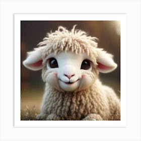 Cute Sheep Art Print