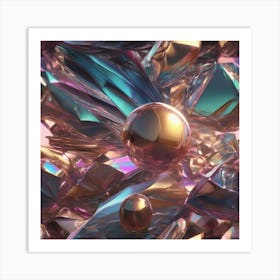 Chrome sphere Art Print