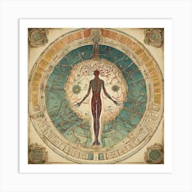 Astrological Nouveau Chart Series - 1 Art Print