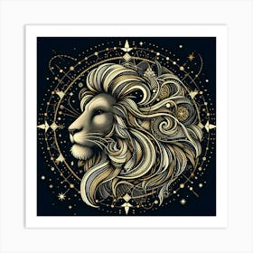 Zodiac Lion Art Print