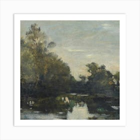 River At Dusk Art Print