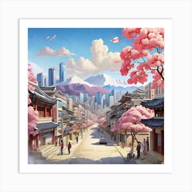 Korean City 2 Art Print