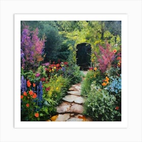 Into The Garden Art print Art Print