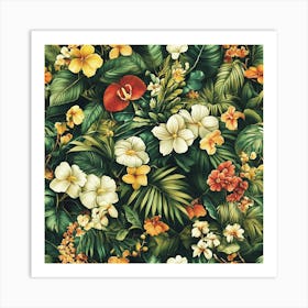 Tropical Flowers Art 6 Art Print