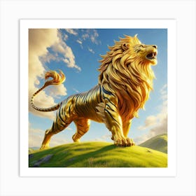 Golden Lion 3 Art Print