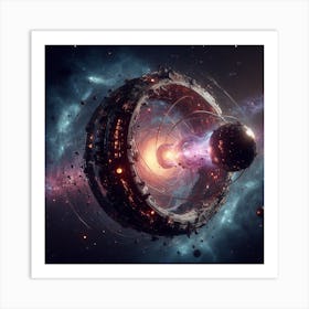 Spaceship In Space 4 Art Print