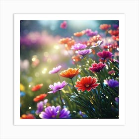 Flowers In The Garden 5 Art Print