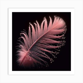 Pink Feather Art Print