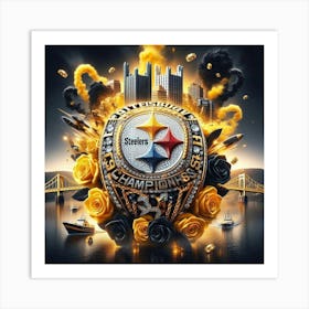 Pittsburgh Steelers Championship Ring Art Print