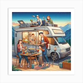 Travel and Cook with a Family of Vanlifers: Tips and Tricks for a Successful Vanlife Cooking Show Art Print