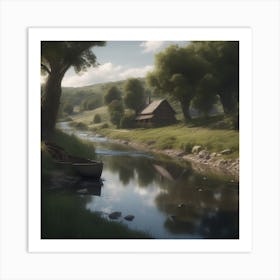 House On The River Art Print