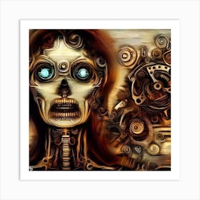 Steampunk Skeleton Art Print