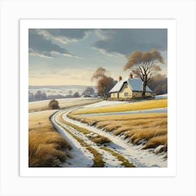 House In The Snow 1 Art Print