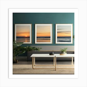 Sunrise Over The Ocean Art Print