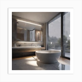 Modern Bathroom Art Print