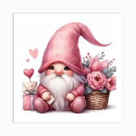 Valentine's day, Gnome 2 Art Print
