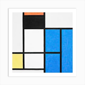 Composition Background, Cubism Art, Piet Mondrian Art Print