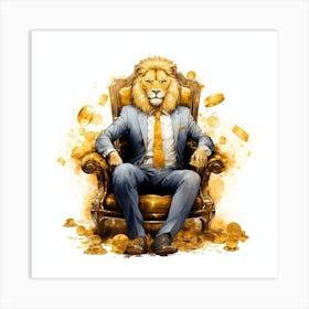 Golden Lion Art Print