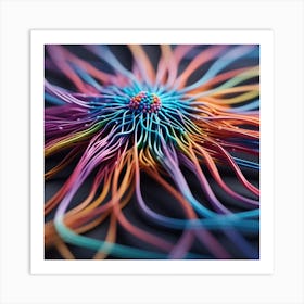 Colorful Wires 36 Art Print
