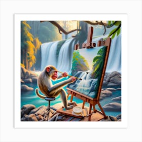 Monkey Painting Art Print